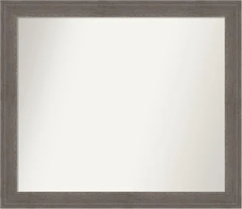 Miniatura 260 de Amanti Art Espejo de pared personalizado no biselado (24.5 x 24.5 pulgadas), marco gris marrón alta, varios tamaños personalizados, espejo de baño