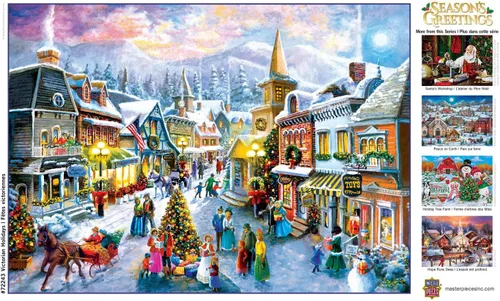 Miniatura 4 de MasterPieces Rompecabezas de Navidad de 1000 piezas, vacaciones victorianas, 19.25 x 26.75 pulgadas