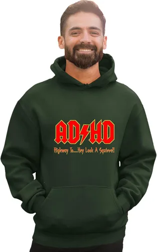Miniatura 77 de Go All Out Sudadera con capucha para hombre y mujer con texto en inglés "Highway To Hey Look A Squirrel