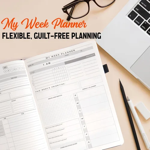 Miniatura 5 de Agenda para adultos con TDAH – Agenda semanal diaria de 6 meses sin fecha, planificador de enfoque completo, organizador de soluciones para personas