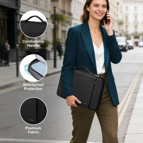 Miniatura 4 de Ferkurn Funda para Laptop para Hombres y Mujeres Funda para Chromebook Compatible con MacBook Air/Pro Lenovo Surface HP Dell ASUS Acer, 11.6 Negro