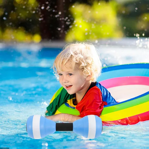 Miniatura 7 de BESPORTBLE Mancuernas aeróbicas acuáticas, 1 par de mancuernas flotantes de Eva para entrenamientos de piscina