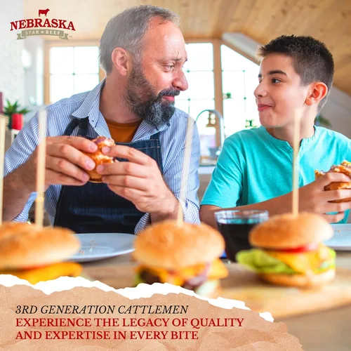 Miniatura 6 de Nebraska Star Beef - Carne molida Angus (10 paquetes de 1 lb) - Prestige, carne molida, hamburguesa congelada, empanadas de hamburguesa, hamburguesa