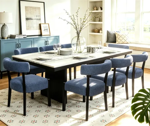 Miniatura 29 de RNKSFX Juego de 2 sillas de comedor modernas de piel sintética tapizadas para cocina y comedor, sillas modernas de madera de mediados de siglo, Beige