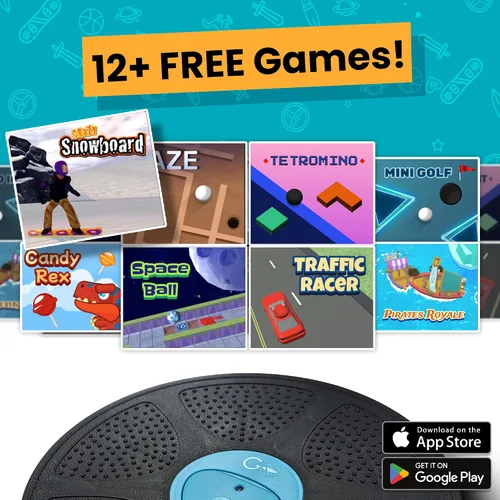 Miniatura 4 de GoBalance Board - Tabla de equilibrio habilitada para la aplicación. Sensor Bluetooth inteligente, 12 juegos interactivos gratis: entrenamiento
