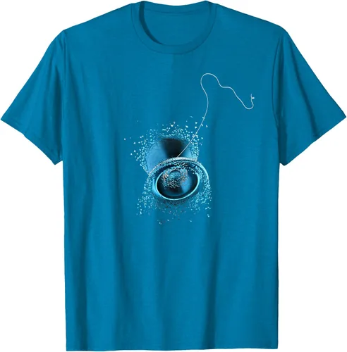 Miniatura 5 de Shattered Yo Yo - Camiseta de diseño azul impresionante, Negro, S