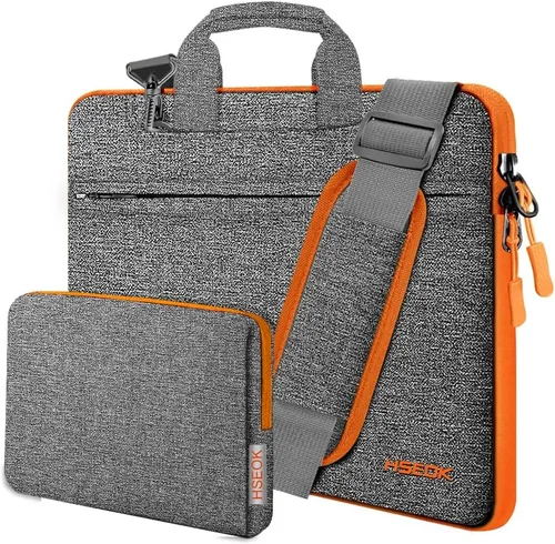 Miniatura 19 de Hseok Bolsa de hombro delgada para laptop de 13-14 pulgadas Bolso de mano con funda pequeña compatible con MacBook Pro de 14 pulgadas M4/M3/M2/M1
