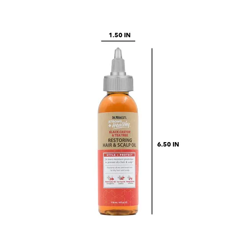 Miniatura 6 de Dr. Miracle's Tratamiento restaurador fuerte y saludable para el cabello y el cuero cabelludo (paquete de 3) - Enriquecido con aceite de ricino