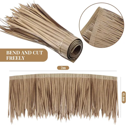 Miniatura 6 de Techo de paja para cabaña Tiki mexicana, falda para bar Tiki, ocultador de paja para bar de techo de paja, decoraciones para bar, rollo de paja