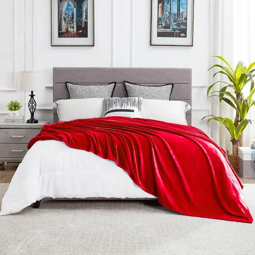 Miniatura 14 de Dreamnine Manta extrasuave, vellón de felpa, silla, sofá, 50 x 60 pulgadas, franela de terciopelo, ligera, mullida, microfelpa, decorativa, cálida