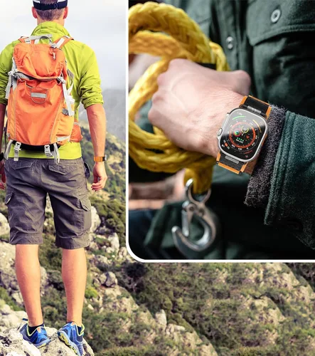 Miniatura 6 de Correa deportiva de nailon compatible con Apple Watch Band Ultra (1.732 pulgadas) Series 7/8 (1.772 pulgadas/1.614 pulgadas), Series 6/5/4/SE