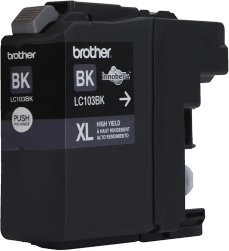 Miniatura 8 de Cartucho de tinta negro de alto rendimiento Brother LC103BK, tinta negra de repuesto, rendimiento de páginas de hasta 600 páginas, cartucho