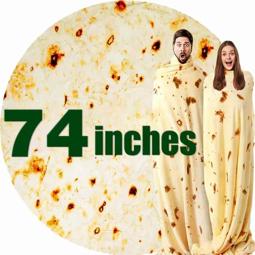 Miniatura 8 de Manta de tortilla de burrito de 85 pulgadas, regalos de elefante blanco para adultos, mantas útiles para mujeres y hombres, fiestas, cosas geniales