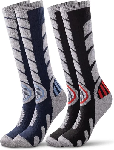 Calcetines de esquí para mujeres y hombres, calcetines térmicos para esquí y snowboard, clima frío, calcetines de rendimiento de invierno, paquete