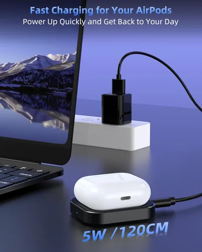 Miniatura 4 de para Cargador de Airpod, Cargador Inalámbrico Diseñado para Airpods 4(ANC)/3ra/2da Gen, para Nuevo AirPod Pro 3 (2025)/ 2da Gen, Auriculares Negro