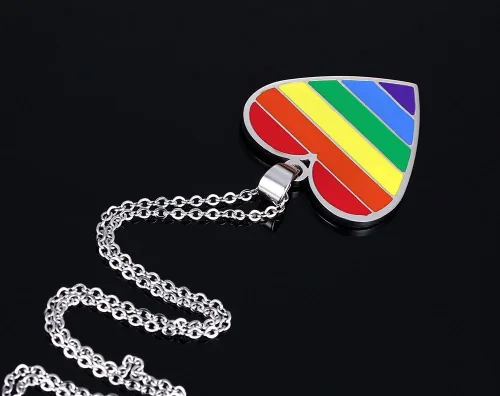 Miniatura 7 de Hisatan Collar personalizado del orgullo gay para hombres y mujeres, colgante personalizado de la amistad lesbiana, joyería de concientización LGBTQ