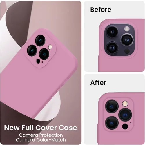 Miniatura 3 de FireNova Funda diseñada para iPhone 14 Pro Max, funda de silicona mejorada [protección de cámara] con [2 protectores de pantalla], forro