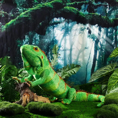 Miniatura 4 de Syhood Animales de peluche de lagarto de 37.4 pulgadas de felpa realista, lagarto de felpa suave, regalo para amantes de los animales, cumpleaños