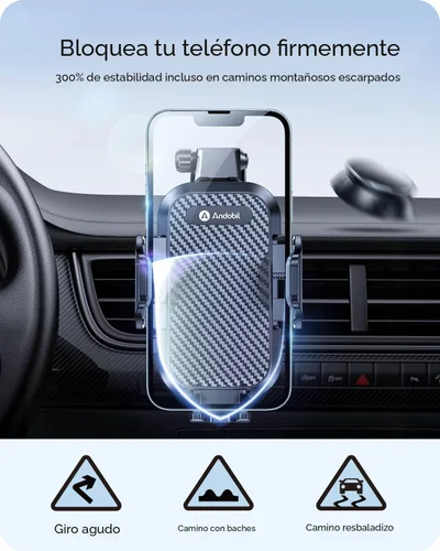 Miniatura 4 de andobil Soporte de teléfono para automóvil, 2026 de grado militar, 89 libras, soporte de teléfono con succión más fuerte para tu