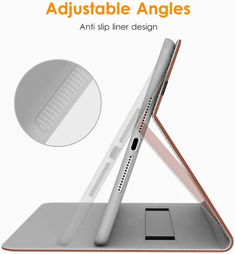 Miniatura 2 de DTTO para iPad de 9.7 pulgadas 5ª/6ª generación 2018/2017, funda con soporte para Apple Pencil, funda de cuero premium tipo folio con soporte