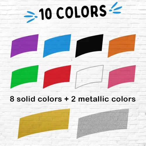 Miniatura 8 de Marcadores de pintura a base de aceite jumbo de 0.591 in (paquete de 10) - Bolígrafos de pintura al óleo para metal, tela, vidrio, rocas, neumáticos