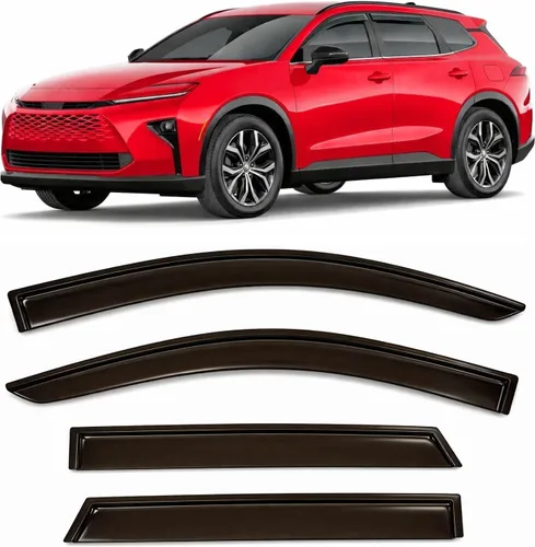 Miniatura 42 de Protectores de lluvia adhesivos 2017-2022 para Honda CR-V Viseras deflectoras de ventana lateral LX EX EX-L Touring 3D onduladas estilo JDM CRV
