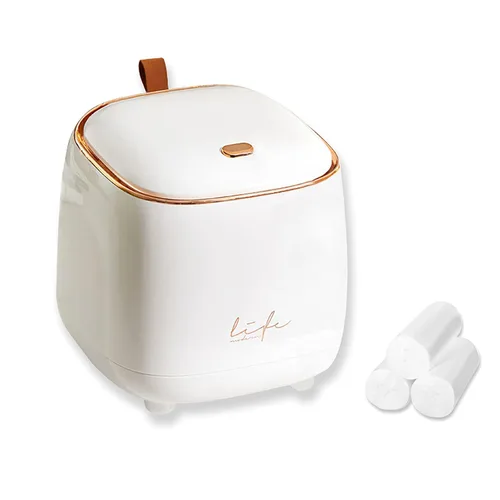 Mini bote de basura para encimera con 3 rollos de bolsas de basura, bote de basura con tapa tipo prensa, papelera de escritorio aplicable para Blanco