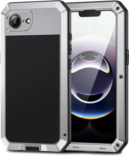 Miniatura 18 de Lanhiem Funda para iPhone 7 Plus/8 Plus, resistente a los golpes, [Tough Armour], funda de metal con protector de pantalla integrado, funda Negro