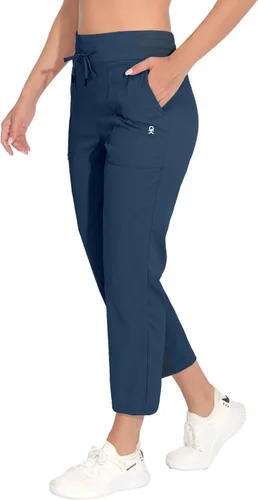 Miniatura 2 de Little Donkey Andy Pantalones capri ligeros para mujer, elásticos, de secado rápido, cintura elástica con cordón para senderismo