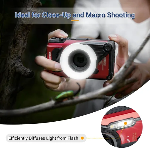 Miniatura 2 de JJC Difusor de flash para Olympus TG-7 TG-6 TG-5 TG-4 TG-3 TG-2 TG-1, repuesto Olympus FD-1, luz difusora de flash macro para Tough TG7 TG6 TG5 TG4