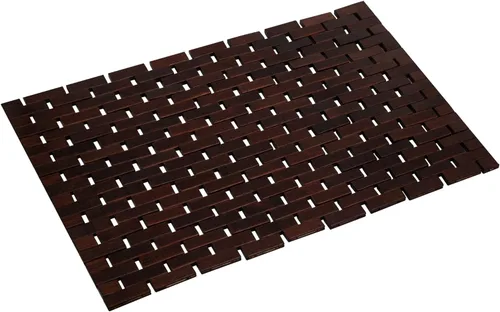 Miniatura 13 de Alfombra de baño de bambú, alfombras de baño para suelo, ducha y bañera de madera, impermeable, antideslizante, accesorios de 16 x 24 pulgadas