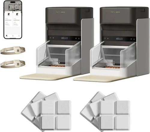 Miniatura 10 de PETLIBRO Alimentador automático RFID para gatos, comidas personalizadas activadas con etiqueta de collar, dispensador de comida programable Wi-Fi 5G