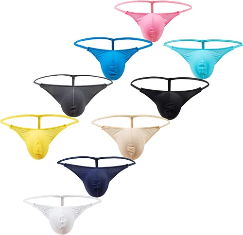 Miniatura 5 de Tangas sexy para hombre, ropa interior de seda de hielo, bikini de lucha libre Sumo Binding Tangas