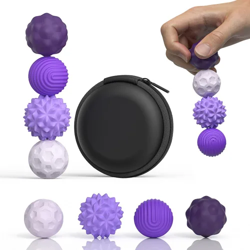 Miniatura 13 de Bolas Magnéticas de Silicona Juguete Fidget para Adultos, Bolas de Imanes de Silicona Suave, 2PCS Extra Grandes de 40.5mm Juguetes Sensoriales