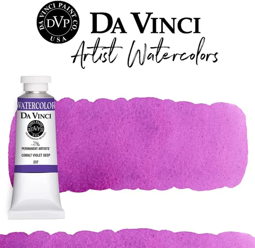 Miniatura 342 de DA VINCI PAINTS Pintura Acuarela Profesional para Artistas, Alizarin Crimson (Quinacridone), 37ml Índigo