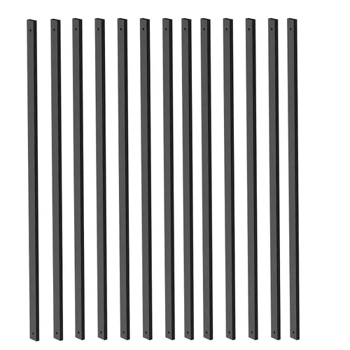 Miniatura 14 de HZIU Paquete de 25 balaustres de cubierta con tapas de extremo y tornillos de 29.5 pulgadas, balaustres rectangulares para escaleras, kit