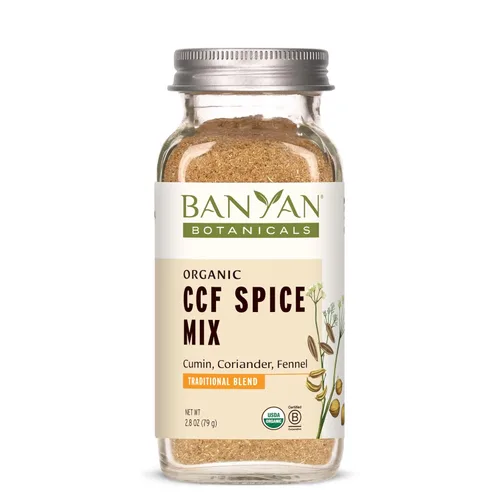 Banyan Botanicals CCF Mezcla de especias (comino, cilantro, hinojo) – Mezcla en polvo de especias indias orgánicas para cocinar y hornear – Mezcla