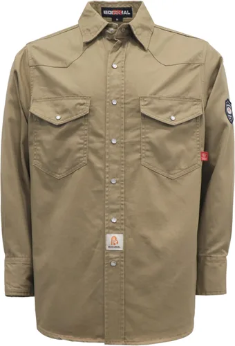 Miniatura 11 de BOCOMAL Camisas FR Resistente a la llama 100% C NFPA2112 7.5oz Camisa de soldadura resistente al fuego para hombres Cuadros azul marino/blanco