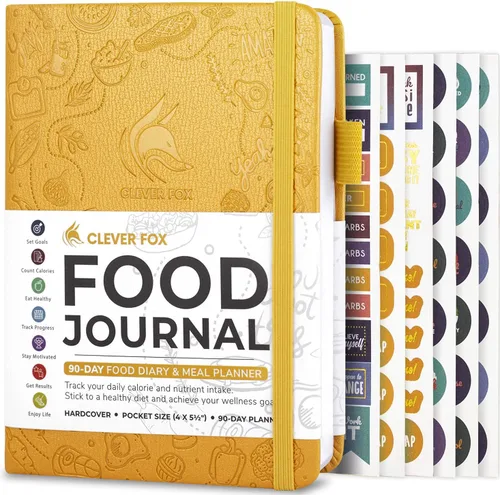 Miniatura 16 de Clever Fox Diario de Alimentos de Bolsillo - Diario Diario de Alimentos, Planificador de Comidas para Rastrear Calorías y Nutrientes, Cuaderno