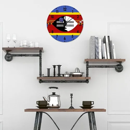 Miniatura 95 de Cheyan Reloj de pared con bandera de Canadá de 12 pulgadas, silencioso, sin tictac, de PVC, funciona con pilas, reloj redondo decorativo, regalo