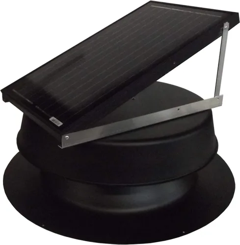 Miniatura 2 de Natural Light Soporte de techo para ventilador de ático solar, 32 W, color negro