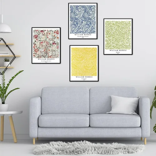 Miniatura 3 de Berkin Arts Juego de 4 impresiones artísticas sin marco, arte giclée, arte de flores de 8 x 10 pulgadas, decoración del hogar, plantas botánicas