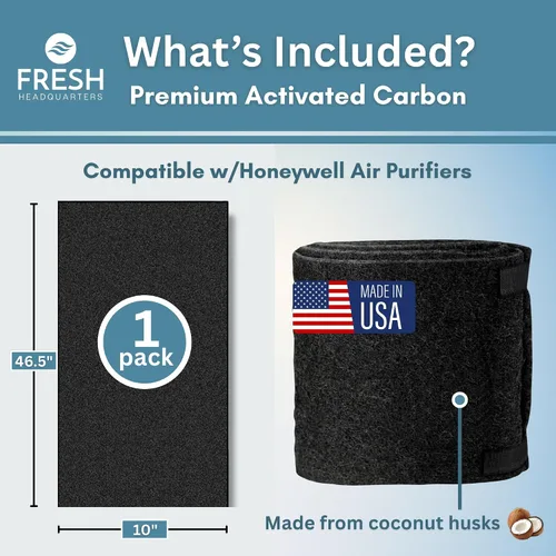 Miniatura 2 de Prefiltro de carbón activado prémium compatible con filtros de purificadores de aire Honeywell R, filtro de repuesto HEPA Prime, prefiltro Honeywell