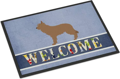 Miniatura 154 de Caroline's Treasures BB8321JMAT - Felpudo de bienvenida Berger Picard de 24 x 36 pulgadas, tapete azul para puerta delantera, para interiores