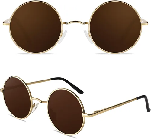 Miniatura 49 de CGID Gafas de sol unisex polarizadas redondas E01 Lennon