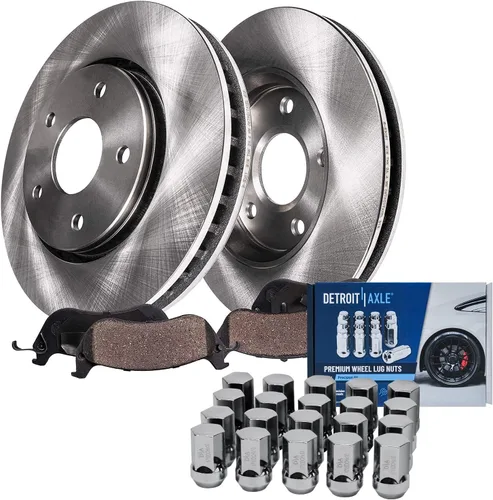 Miniatura 27 de Detroit Axle - Kit de frenos delanteros para Honda Civic 1999-2005 EL 2010-14 Insight Rotores de freno de disco Pastillas de freno de cerámica 1999