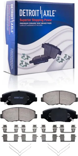 Miniatura 5 de Detroit Axle - Kit de freno de 2.4L para Honda Accord 2003-2007 Reemplazo 2004 2005 2006 Rotores de freno de disco Pastillas de freno de cerámica