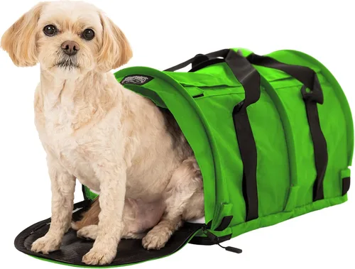 Miniatura 12 de SturdiBag XL - Transportador de viaje para mascotas: altura flexible para gatos y perros, lados suaves con clips de seguridad y correas