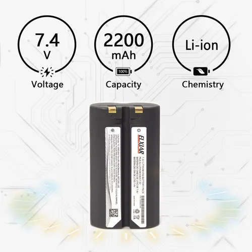 Miniatura 4 de Paquete de 2 baterías de iones de litio de 7.4V 2200mAh 550039-100 repuesto para impresora Datamax Oneil MF2Te MF4Te Microflash 4i 4T MF4 OC2 OC3 OC4