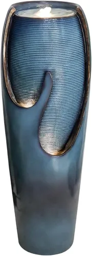 Miniatura 5 de watnature Fuentes de agua y cascadas para exteriores de 38.7 pulgadas de alto, fuente de agua para interiores, modernas fuentes de agua de pie